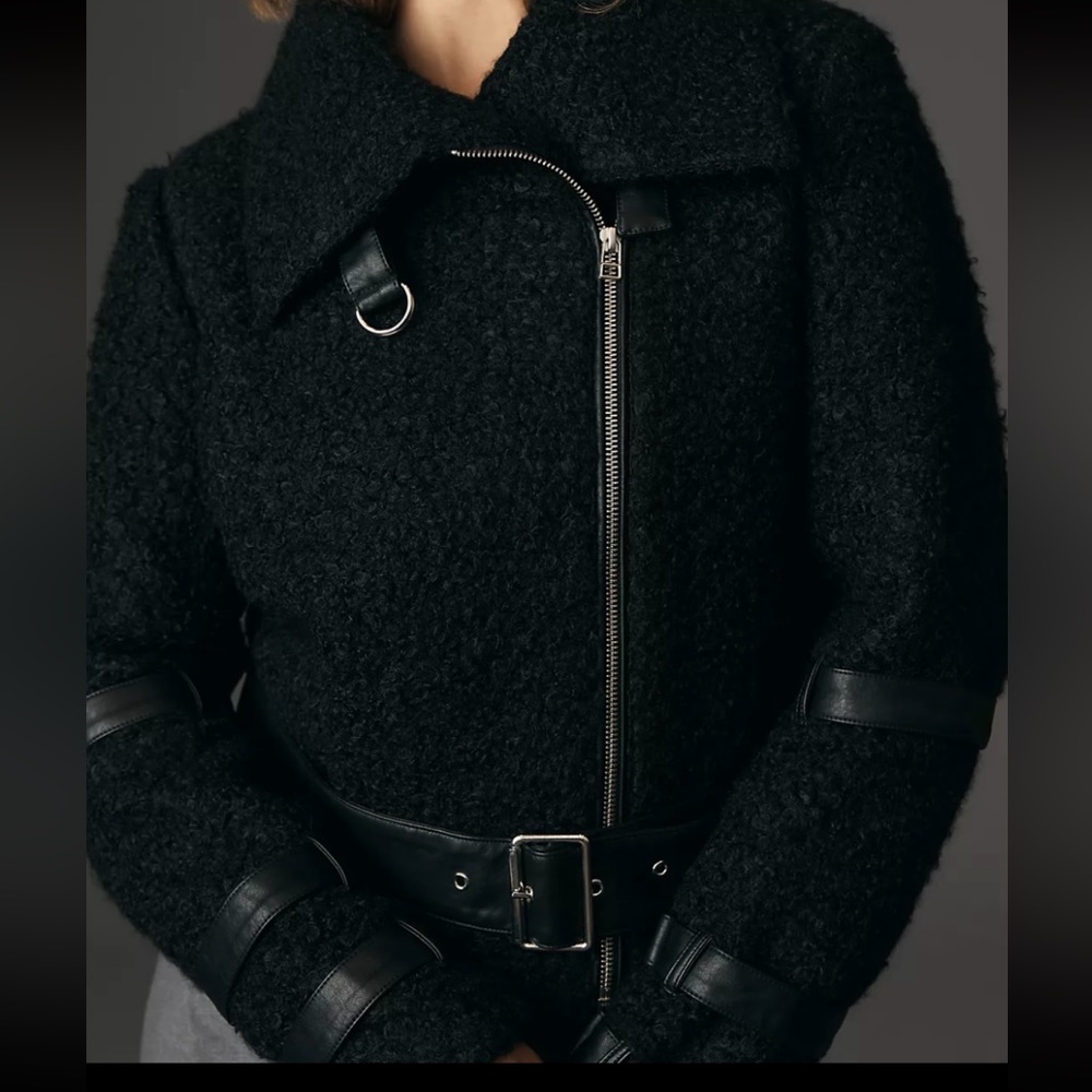 Anthropology CHRLDR Milki Cropped Teddy Bear Jacket. Supper soft. Price firm. - Picture 4 of 6